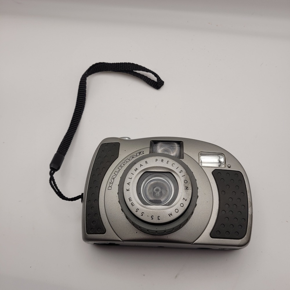Kalimar Precision Zoom 35-55mm Film Camera Silver Focus Free 35mm Flash Case